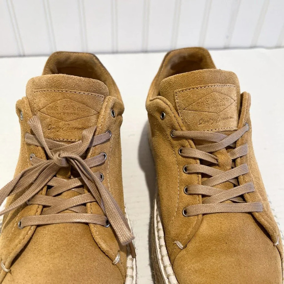 Rag & Bone Kent Tan Suede Espadrille Slip On Boho Designer Lace Up Sneakers 7.5 - Picture 3 of 11